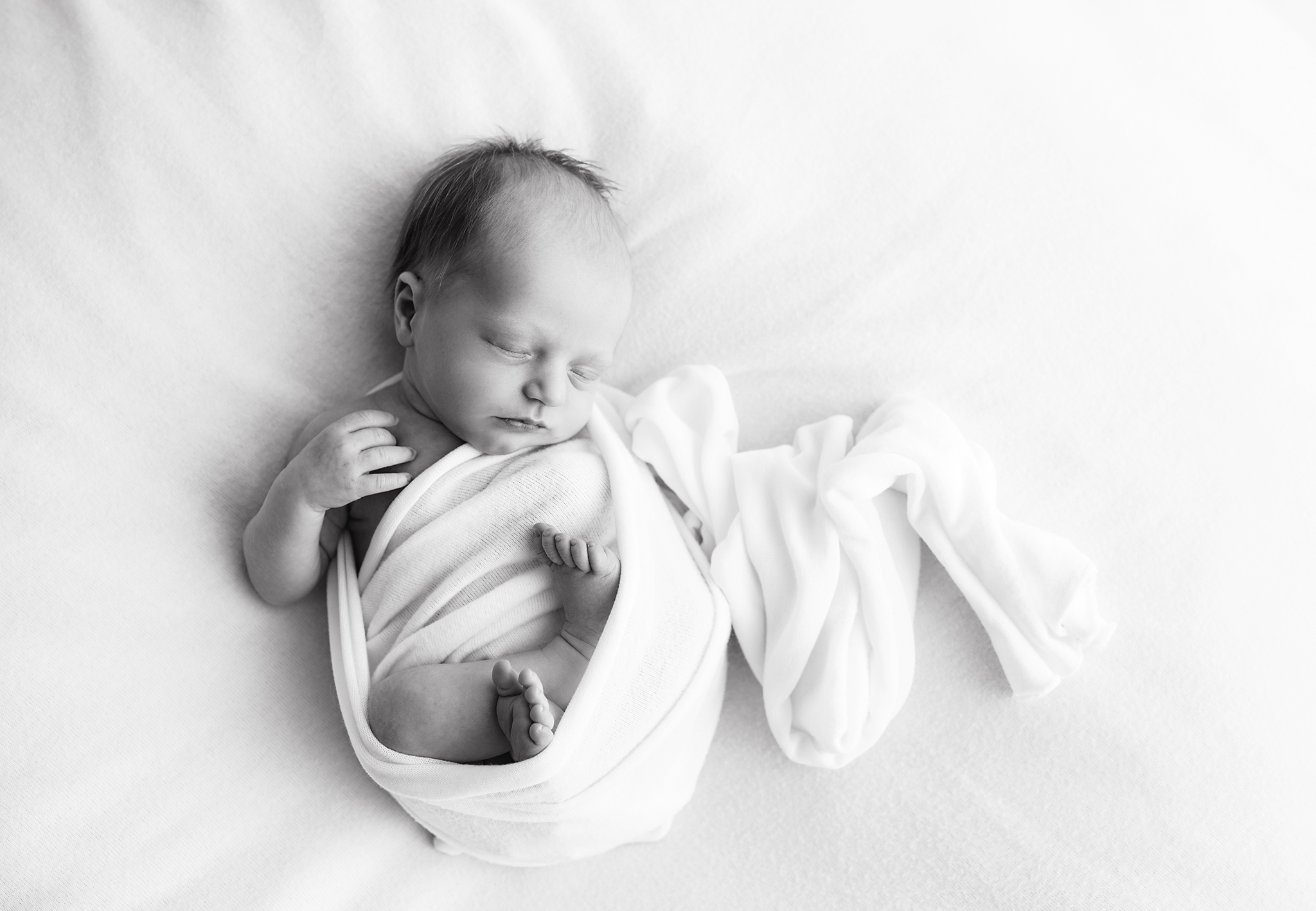 Newborn in black and white, newborn photography